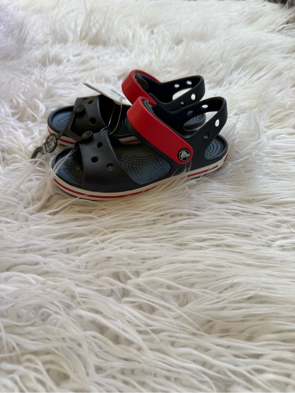 Crocs Kids Navy & Red Sandals